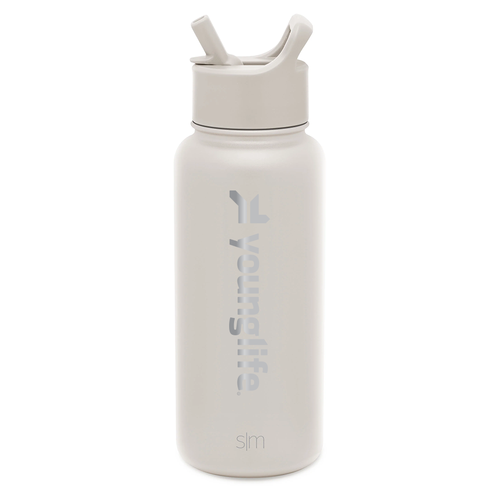 Simple Modern Winter White Summit Water Bottle with Straw Lid - 32oz
